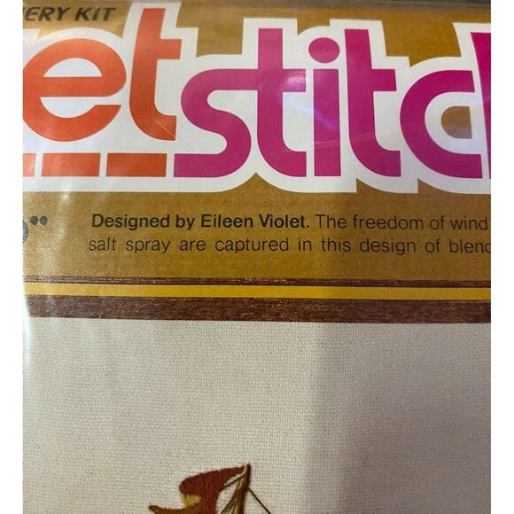 Vintage 1977 Sunset Stitchery Before The Wind Needlecraft NEW 2501 - Picture 6 of 13